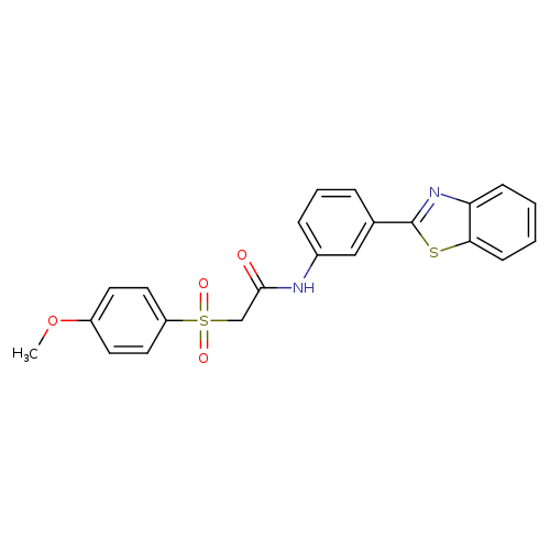 N-[3-(1,3-benzothiazol-2-yl)phenyl]-2-(4-methoxybenzenesulfonyl)acetamide