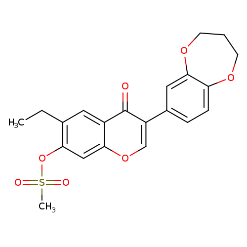 3-(3,4-dihydro-2H-1,5-benzodioxepin-7-yl)-6-ethyl-4-oxo-4H-chromen-7-yl methanesulfonate