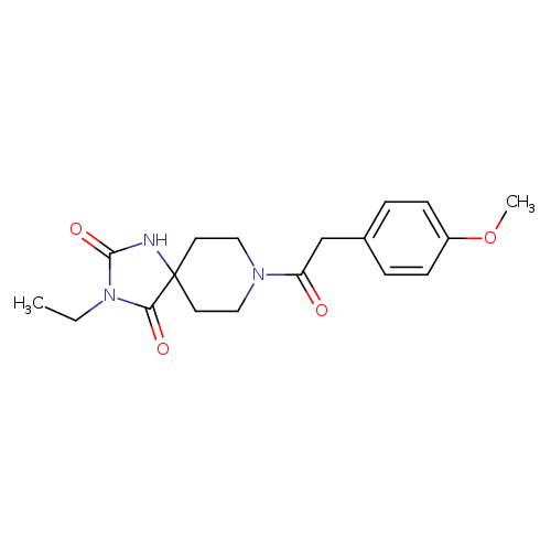 3-ethyl-8-[2-(4-methoxyphenyl)acetyl]-1,3,8-triazaspiro[4.5]decane-2,4-dione