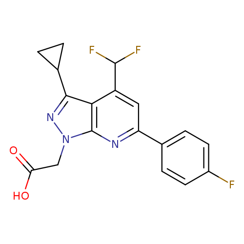 2-(3-Cyclopropyl-4-(difluoromethyl)-6-(4-fluorophenyl)-1H-pyrazolo[3,4-b]pyridin-1-yl)acetic acid