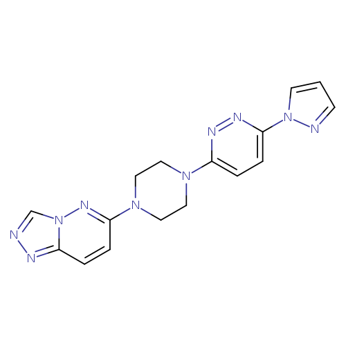 3-(1H-pyrazol-1-yl)-6-(4-{[1,2,4]triazolo[4,3-b]pyridazin-6-yl}piperazin-1-yl)pyridazine
