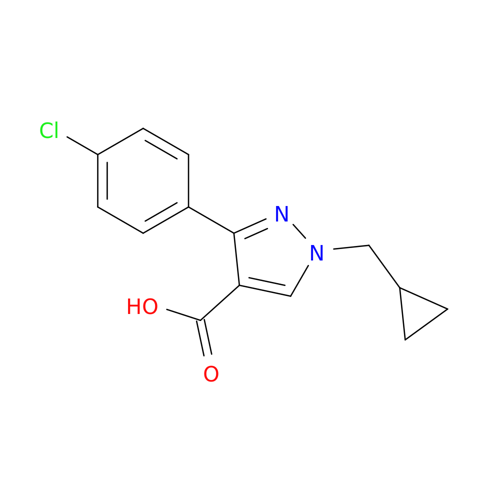 3-(4-chlorophenyl)-1-(cyclopropylmethyl)-1H-pyrazole-4-carboxylic acid