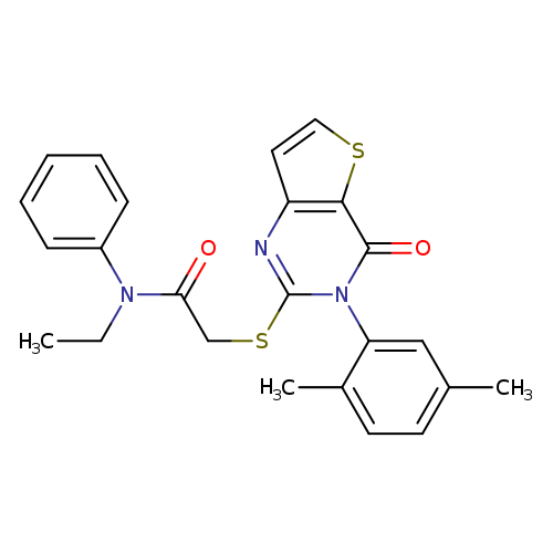 2-{[3-(2,5-dimethylphenyl)-4-oxo-3H,4H-thieno[3,2-d]pyrimidin-2-yl]sulfanyl}-N-ethyl-N-phenylacetamide