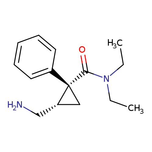 Cyclopropanecarboxamide, 2-(aminomethyl)-N,N-diethyl-1-phenyl-,(1R,2S)-rel-