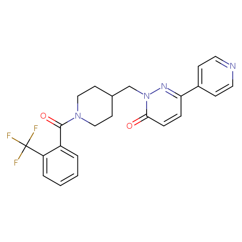 6-(pyridin-4-yl)-2-({1-[2-(trifluoromethyl)benzoyl]piperidin-4-yl}methyl)-2,3-dihydropyridazin-3-one