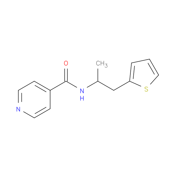 N-[1-(thiophen-2-yl)propan-2-yl]pyridine-4-carboxamide