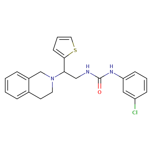 1-(3-chlorophenyl)-3-[2-(1,2,3,4-tetrahydroisoquinolin-2-yl)-2-(thiophen-2-yl)ethyl]urea
