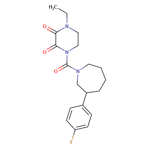 1-ethyl-4-[3-(4-fluorophenyl)azepane-1-carbonyl]piperazine-2,3-dione
