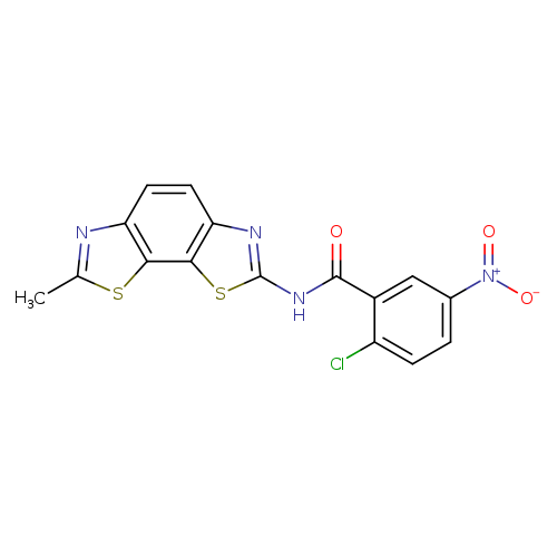 2-chloro-N-{11-methyl-3,12-dithia-5,10-diazatricyclo[7.3.0.0^{2,6}]dodeca-1(9),2(6),4,7,10-pentaen-4-yl}-5-nitrobenzamide