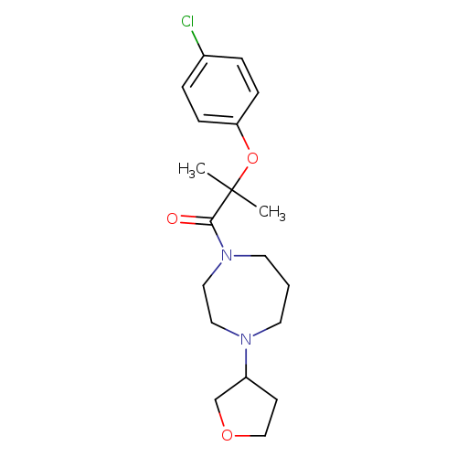 2-(4-chlorophenoxy)-2-methyl-1-[4-(oxolan-3-yl)-1,4-diazepan-1-yl]propan-1-one