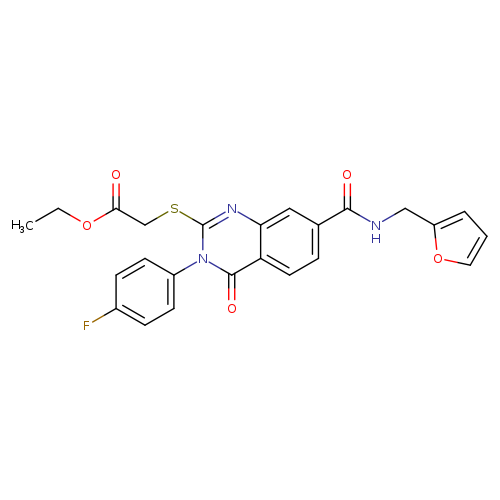 ethyl 2-{[3-(4-fluorophenyl)-7-{[(furan-2-yl)methyl]carbamoyl}-4-oxo-3,4-dihydroquinazolin-2-yl]sulfanyl}acetate