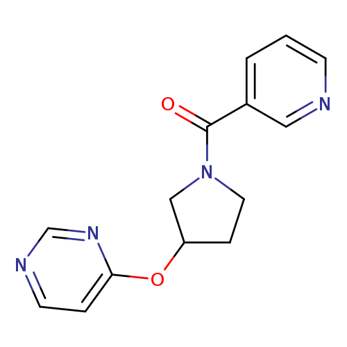 4-{[1-(pyridine-3-carbonyl)pyrrolidin-3-yl]oxy}pyrimidine