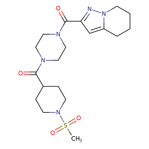 1-(1-methanesulfonylpiperidine-4-carbonyl)-4-{4H,5H,6H,7H-pyrazolo[1,5-a]pyridine-2-carbonyl}piperazine