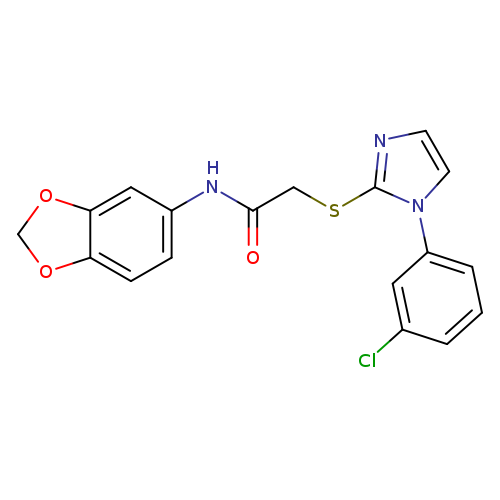 N-(2H-1,3-benzodioxol-5-yl)-2-{[1-(3-chlorophenyl)-1H-imidazol-2-yl]sulfanyl}acetamide