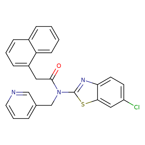 N-(6-chloro-1,3-benzothiazol-2-yl)-2-(naphthalen-1-yl)-N-[(pyridin-3-yl)methyl]acetamide