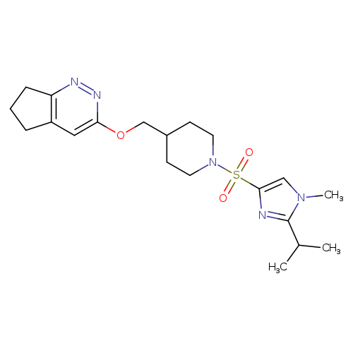 4-({5H,6H,7H-cyclopenta[c]pyridazin-3-yloxy}methyl)-1-{[1-methyl-2-(propan-2-yl)-1H-imidazol-4-yl]sulfonyl}piperidine