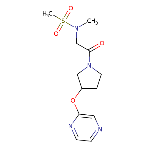 N-methyl-N-{2-oxo-2-[3-(pyrazin-2-yloxy)pyrrolidin-1-yl]ethyl}methanesulfonamide