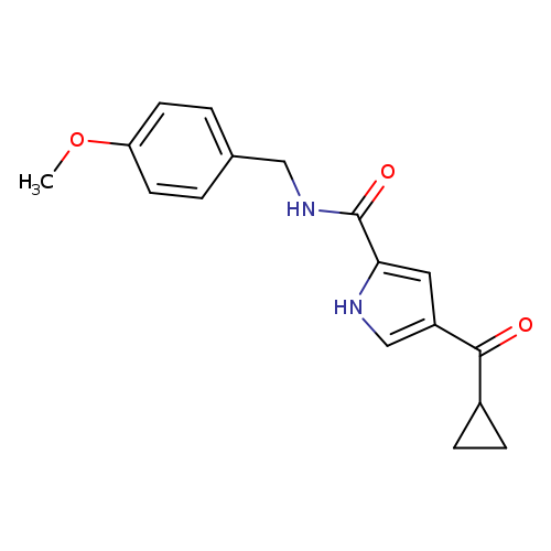 4-cyclopropanecarbonyl-N-[(4-methoxyphenyl)methyl]-1H-pyrrole-2-carboxamide