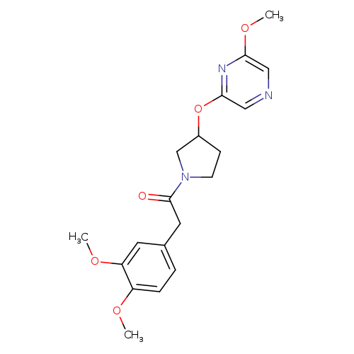 2-(3,4-dimethoxyphenyl)-1-{3-[(6-methoxypyrazin-2-yl)oxy]pyrrolidin-1-yl}ethan-1-one