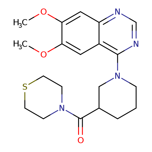 6,7-dimethoxy-4-[3-(thiomorpholine-4-carbonyl)piperidin-1-yl]quinazoline