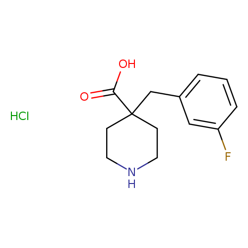 4-[(3-fluorophenyl)methyl]piperidine-4-carboxylic acid hydrochloride