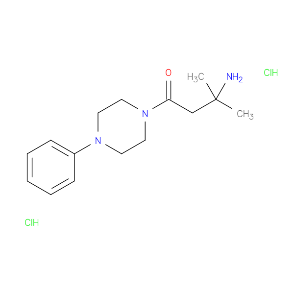 3-amino-3-methyl-1-(4-phenylpiperazin-1-yl)butan-1-one dihydrochloride