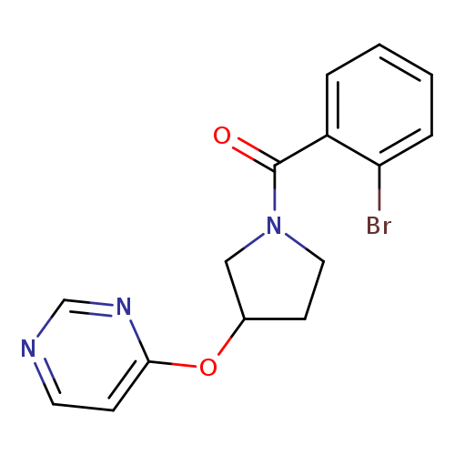 4-{[1-(2-bromobenzoyl)pyrrolidin-3-yl]oxy}pyrimidine