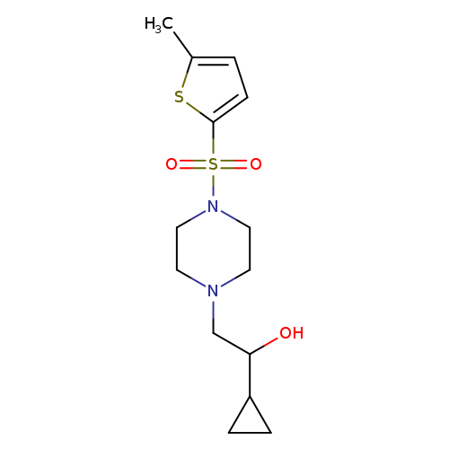 1-cyclopropyl-2-{4-[(5-methylthiophen-2-yl)sulfonyl]piperazin-1-yl}ethan-1-ol