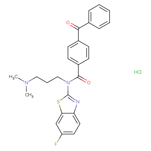 4-benzoyl-N-[3-(dimethylamino)propyl]-N-(6-fluoro-1,3-benzothiazol-2-yl)benzamide hydrochloride