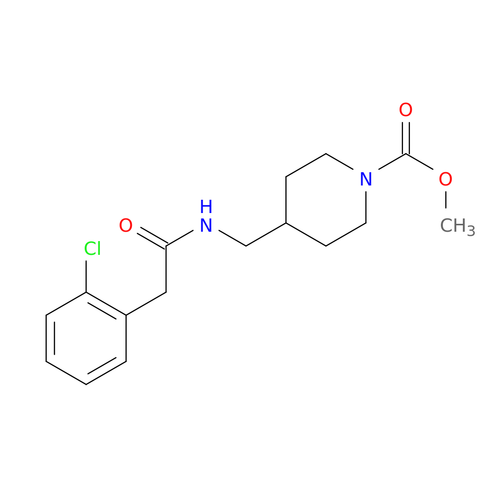 methyl 4-{[2-(2-chlorophenyl)acetamido]methyl}piperidine-1-carboxylate