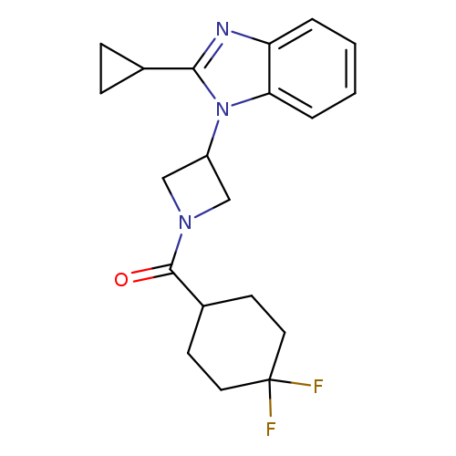 2-cyclopropyl-1-[1-(4,4-difluorocyclohexanecarbonyl)azetidin-3-yl]-1H-1,3-benzodiazole