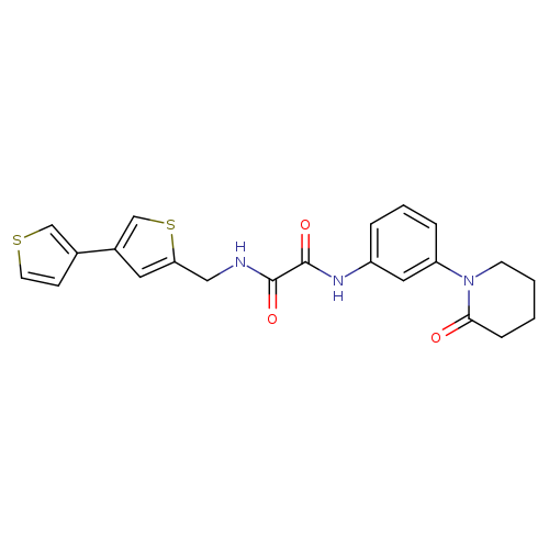 N-({[3,3'-bithiophene]-5-yl}methyl)-N'-[3-(2-oxopiperidin-1-yl)phenyl]ethanediamide