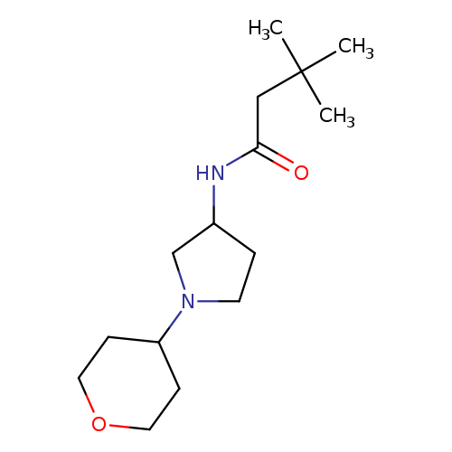 3,3-dimethyl-N-[1-(oxan-4-yl)pyrrolidin-3-yl]butanamide