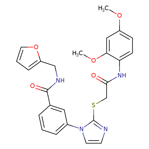 3-[2-({[(2,4-dimethoxyphenyl)carbamoyl]methyl}sulfanyl)-1H-imidazol-1-yl]-N-[(furan-2-yl)methyl]benzamide