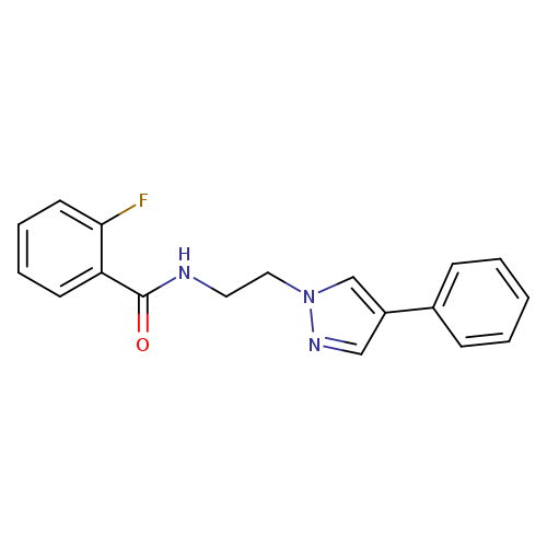 2-fluoro-N-[2-(4-phenyl-1H-pyrazol-1-yl)ethyl]benzamide