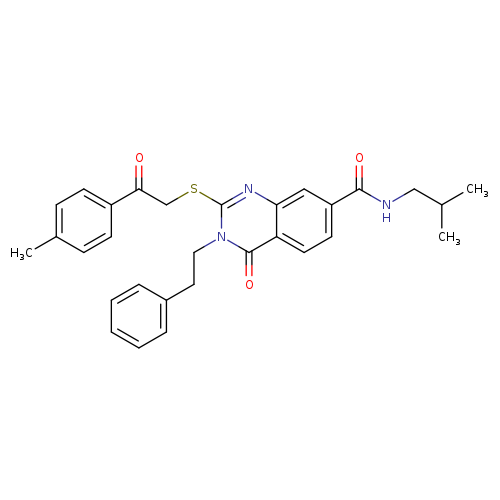 2-{[2-(4-methylphenyl)-2-oxoethyl]sulfanyl}-N-(2-methylpropyl)-4-oxo-3-(2-phenylethyl)-3,4-dihydroquinazoline-7-carboxamide