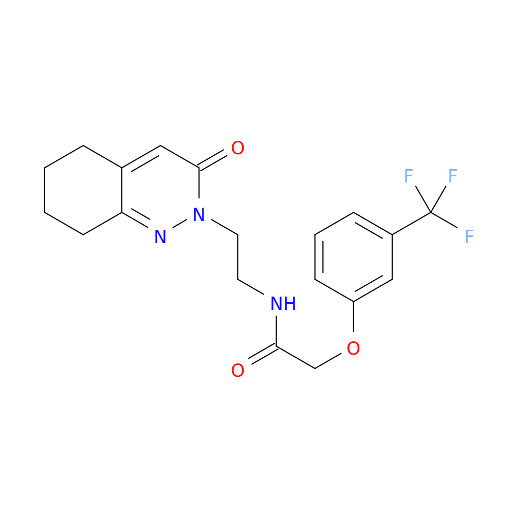 N-[2-(3-oxo-2,3,5,6,7,8-hexahydrocinnolin-2-yl)ethyl]-2-[3-(trifluoromethyl)phenoxy]acetamide