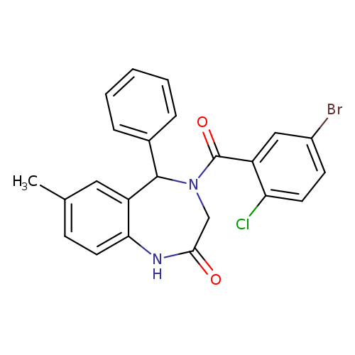 4-(5-bromo-2-chlorobenzoyl)-7-methyl-5-phenyl-2,3,4,5-tetrahydro-1H-1,4-benzodiazepin-2-one