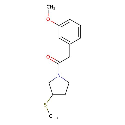 2-(3-methoxyphenyl)-1-[3-(methylsulfanyl)pyrrolidin-1-yl]ethan-1-one
