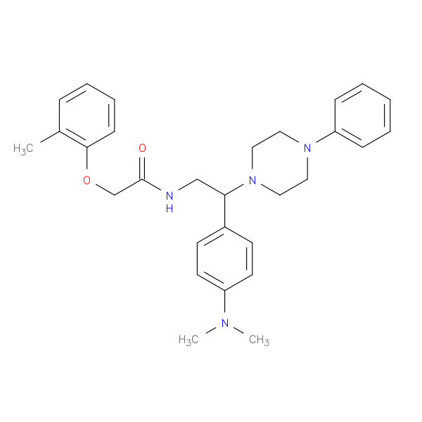 N-{2-[4-(dimethylamino)phenyl]-2-(4-phenylpiperazin-1-yl)ethyl}-2-(2-methylphenoxy)acetamide