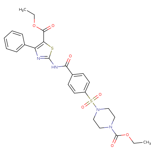 ethyl 4-(4-{[5-(ethoxycarbonyl)-4-phenyl-1,3-thiazol-2-yl]carbamoyl}benzenesulfonyl)piperazine-1-carboxylate