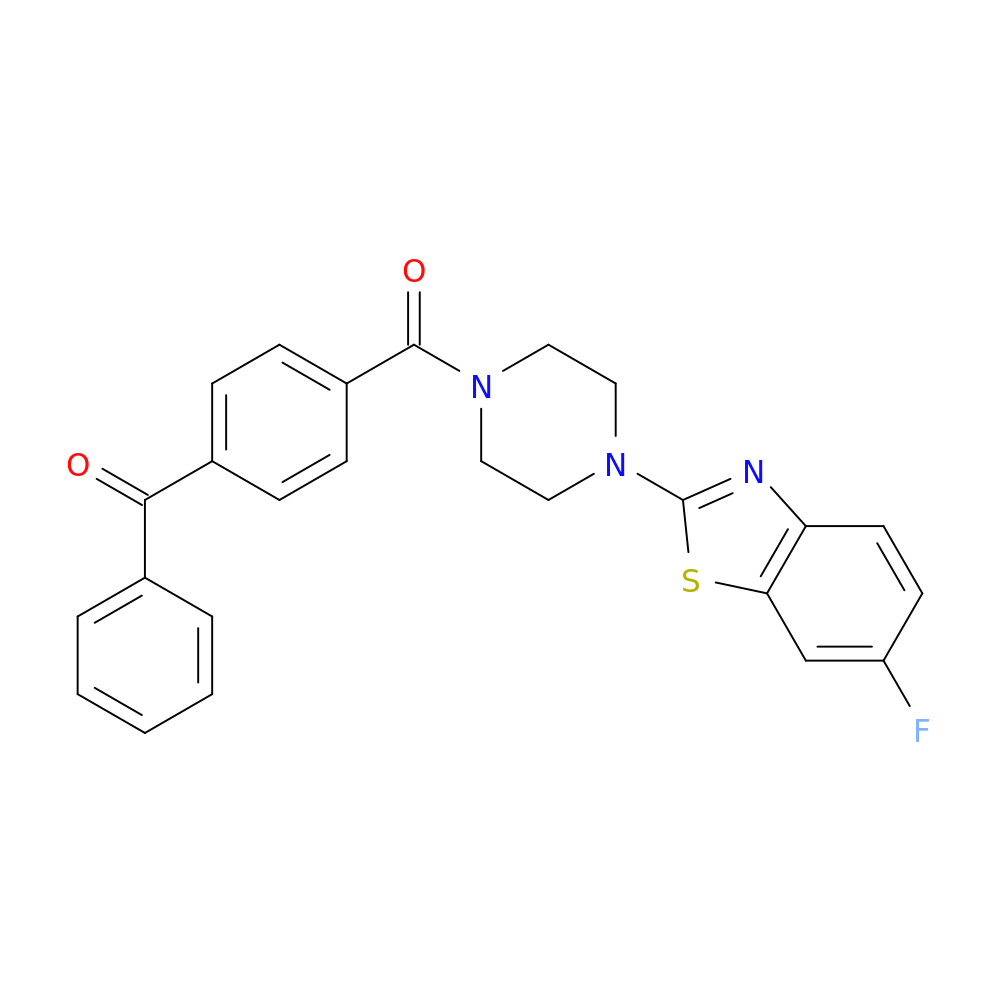 2-[4-(4-benzoylbenzoyl)piperazin-1-yl]-6-fluoro-1,3-benzothiazole