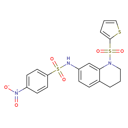 4-nitro-N-[1-(thiophene-2-sulfonyl)-1,2,3,4-tetrahydroquinolin-7-yl]benzene-1-sulfonamide