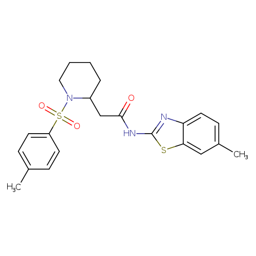 N-(6-methyl-1,3-benzothiazol-2-yl)-2-[1-(4-methylbenzenesulfonyl)piperidin-2-yl]acetamide
