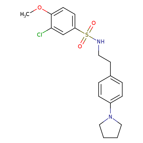 3-chloro-4-methoxy-N-{2-[4-(pyrrolidin-1-yl)phenyl]ethyl}benzene-1-sulfonamide