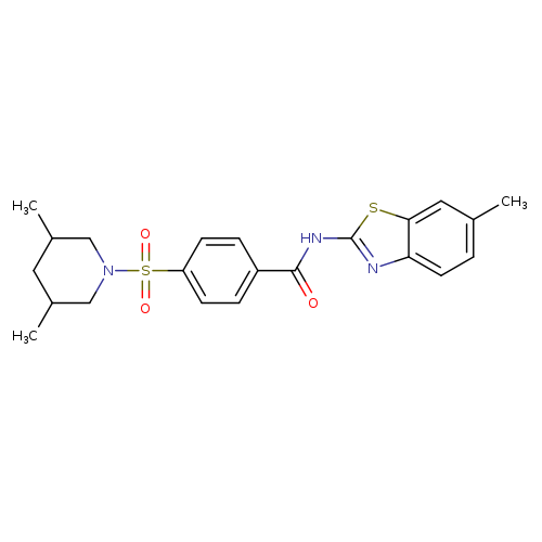 4-[(3,5-dimethylpiperidin-1-yl)sulfonyl]-N-(6-methyl-1,3-benzothiazol-2-yl)benzamide