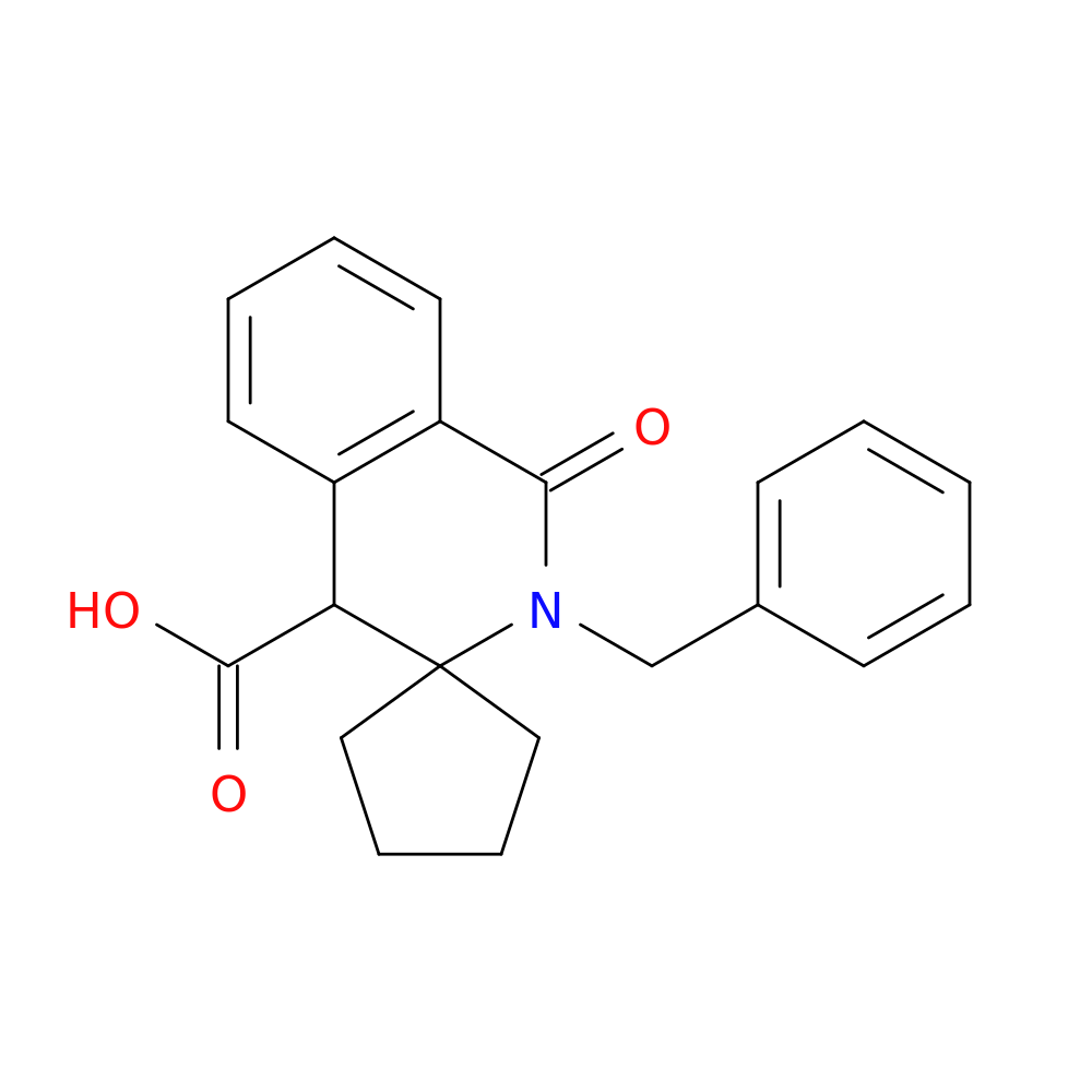 2'-benzyl-1'-oxo-1',4'-dihydro-2'H-spiro[cyclopentane-1,3'-isoquinoline]-4'-carboxylic acid