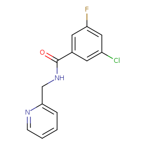 3-chloro-5-fluoro-N-[(pyridin-2-yl)methyl]benzamide