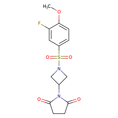1-[1-(3-fluoro-4-methoxybenzenesulfonyl)azetidin-3-yl]pyrrolidine-2,5-dione