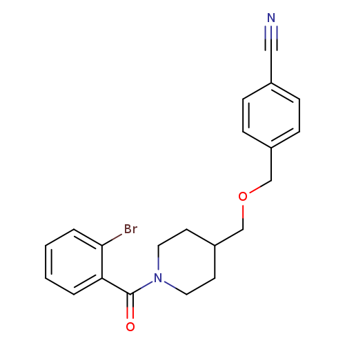 4-({[1-(2-bromobenzoyl)piperidin-4-yl]methoxy}methyl)benzonitrile